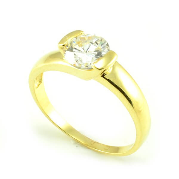 Zásnubný prsteň zo žltého zlata Zoja